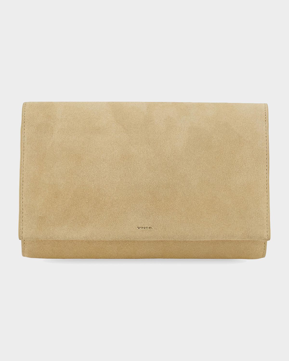 Vince Logo Suede Wallet-On-Strap
