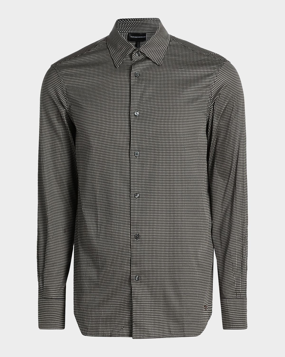 Emporio Armani Birdseye Cotton Satin Sport Shirt