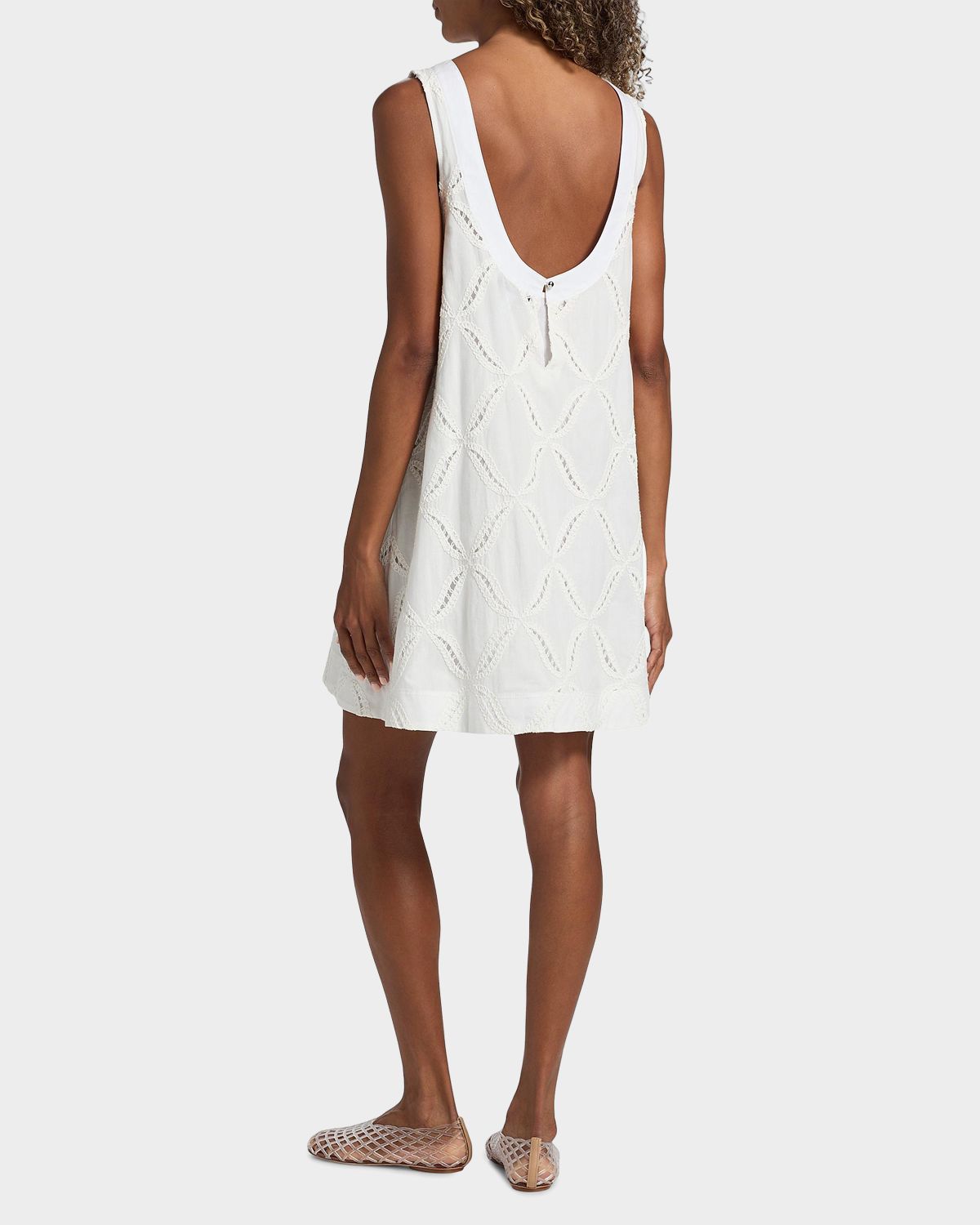 Derek Lam 10 Crosby Alina Eyelet Cotton Shift Mini Dress | Thumbnail 3 Derek Lam 10 Crosby Alina Eyelet Cotton Shift Mini Dress | Thumbnail 3