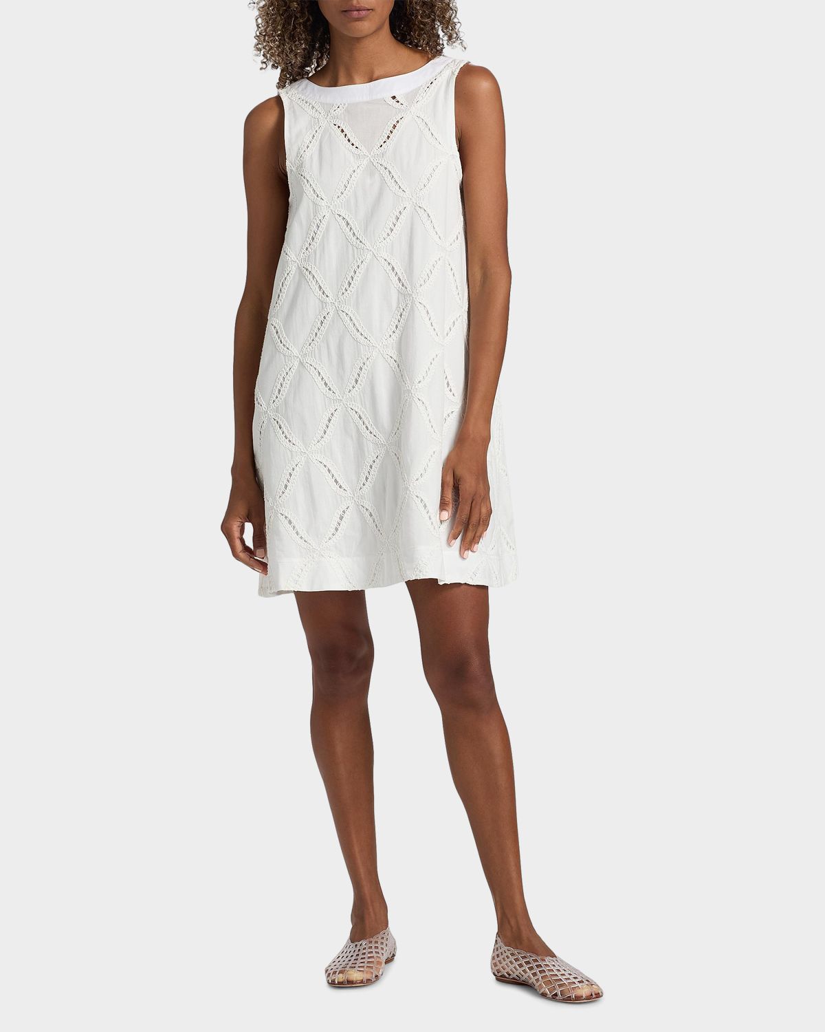 Derek Lam 10 Crosby Alina Eyelet Cotton Shift Mini Dress | Thumbnail 4 Derek Lam 10 Crosby Alina Eyelet Cotton Shift Mini Dress | Thumbnail 4