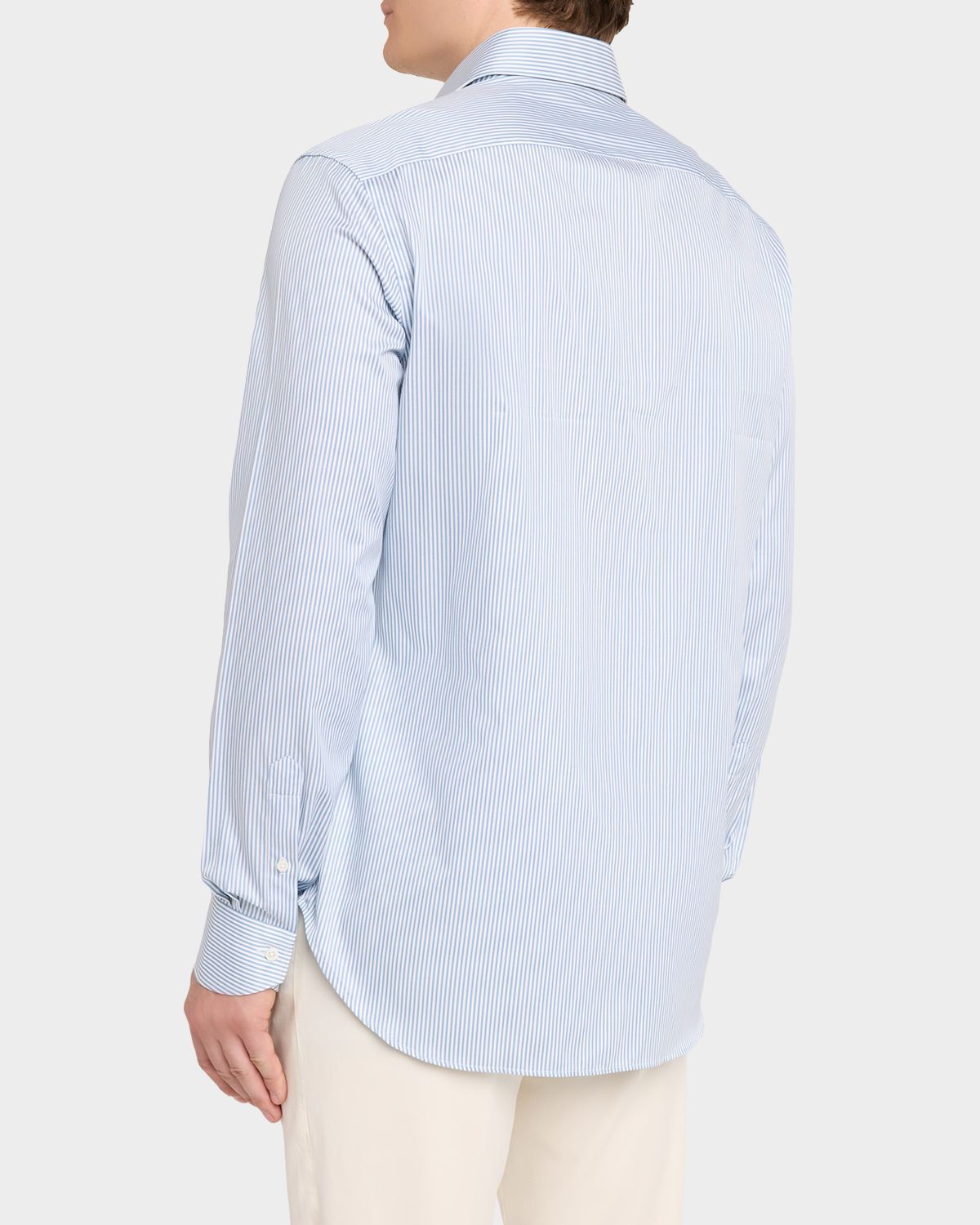 Canali Men 's Pinstripe Cotton Dress Shirt | Thumbnail 3 Canali Men 's Pinstripe Cotton Dress Shirt | Thumbnail 3