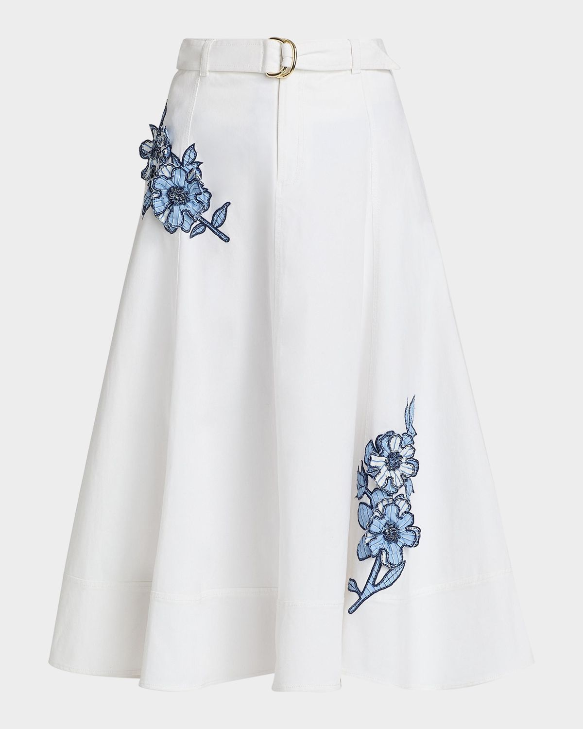 Likely Samara Striped Floral Appliqué Midi Skirt | Thumbnail 7 Likely Samara Striped Floral Appliqué Midi Skirt | Thumbnail 7