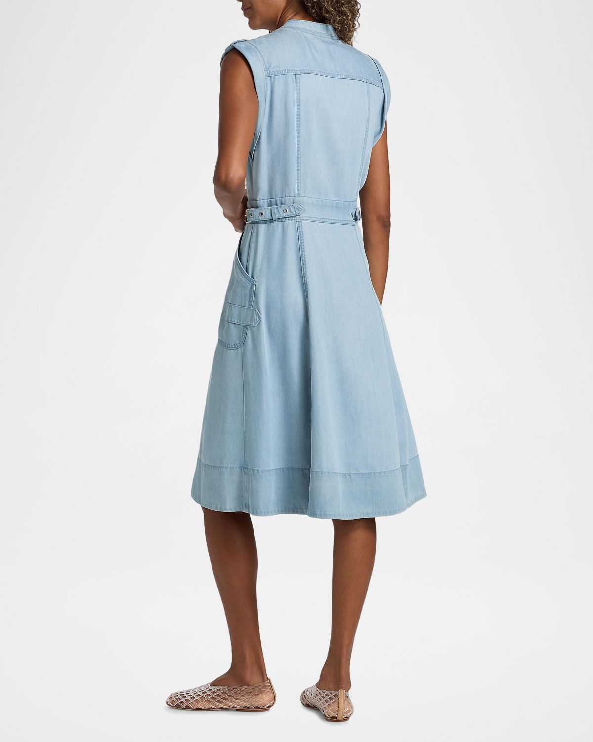 Derek Lam 10 Crosby Penelope Denim Button-Front Midi Dress | Thumbnail 3 Derek Lam 10 Crosby Penelope Denim Button-Front Midi Dress | Thumbnail 3