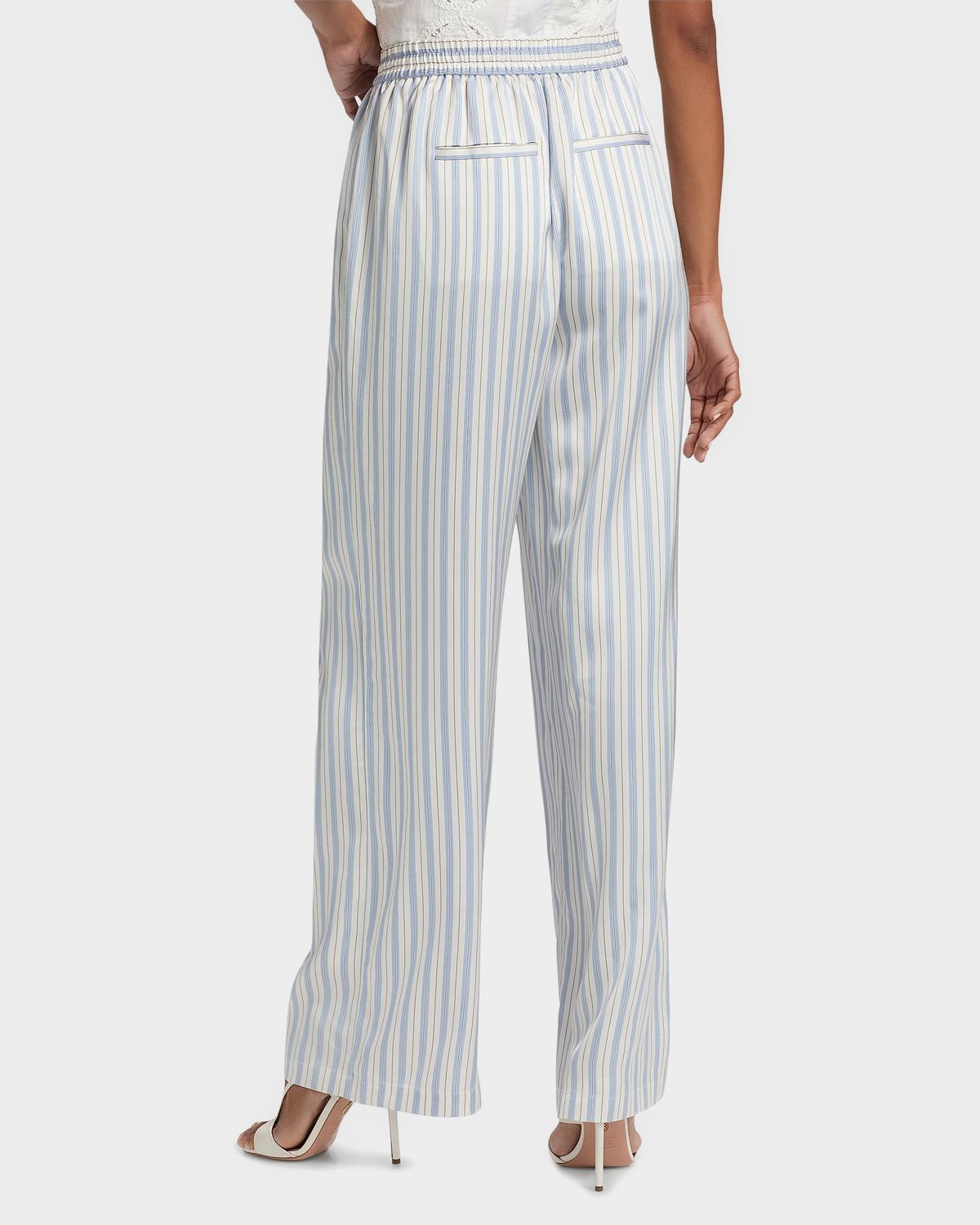 Derek Lam 10 Crosby Aurely Striped Satin Wide-Leg Pants | Thumbnail 3 Derek Lam 10 Crosby Aurely Striped Satin Wide-Leg Pants | Thumbnail 3