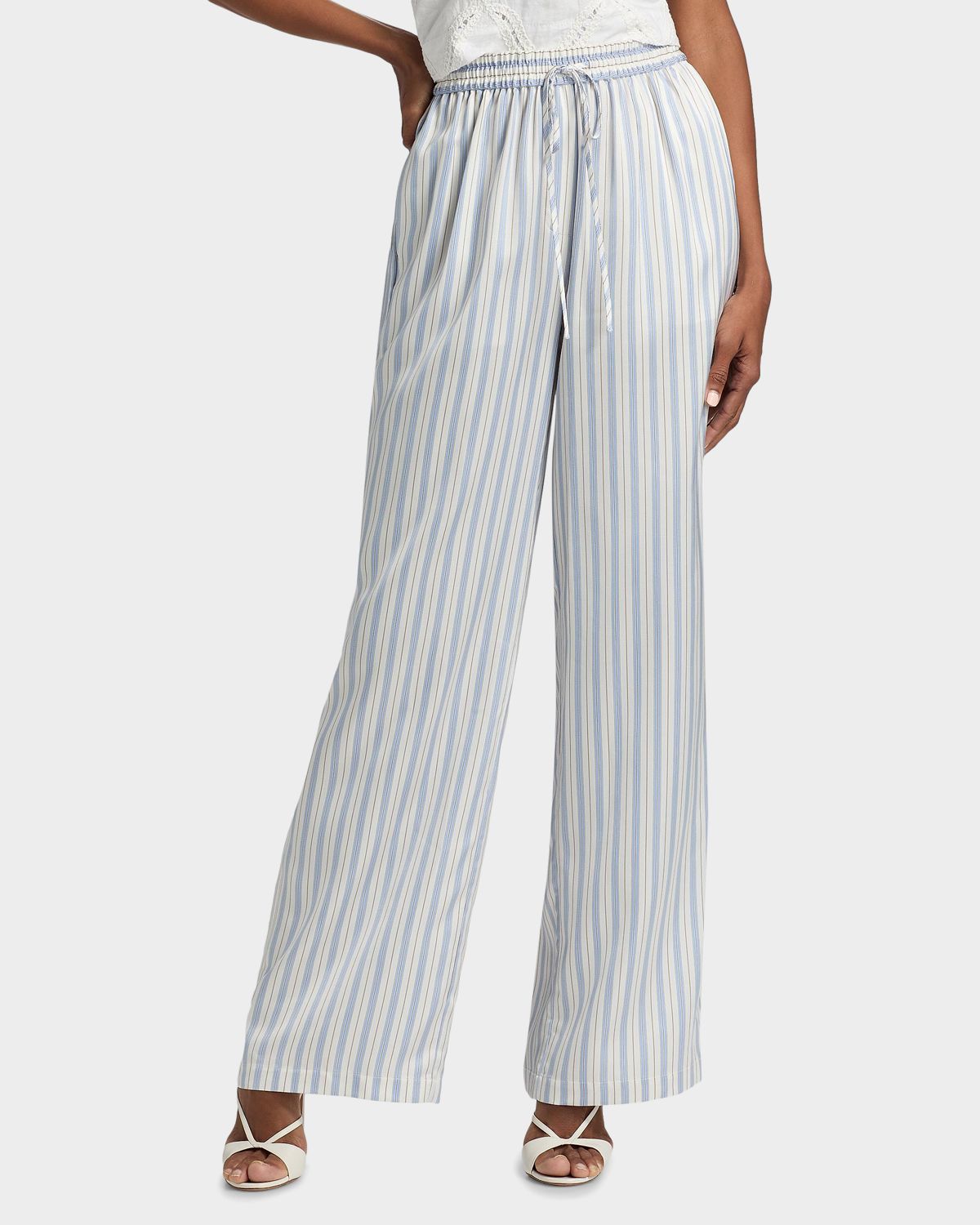 Derek Lam 10 Crosby Aurely Striped Satin Wide-Leg Pants | Thumbnail 4 Derek Lam 10 Crosby Aurely Striped Satin Wide-Leg Pants | Thumbnail 4