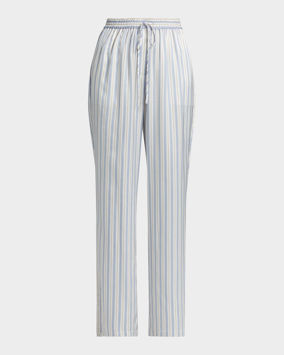 Derek Lam 10 Crosby Aurely Striped Satin Wide-Leg Pants