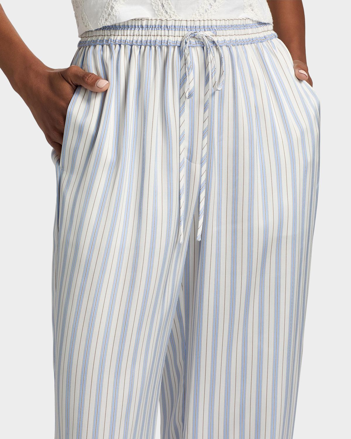 Derek Lam 10 Crosby Aurely Striped Satin Wide-Leg Pants | Thumbnail 5 Derek Lam 10 Crosby Aurely Striped Satin Wide-Leg Pants | Thumbnail 5