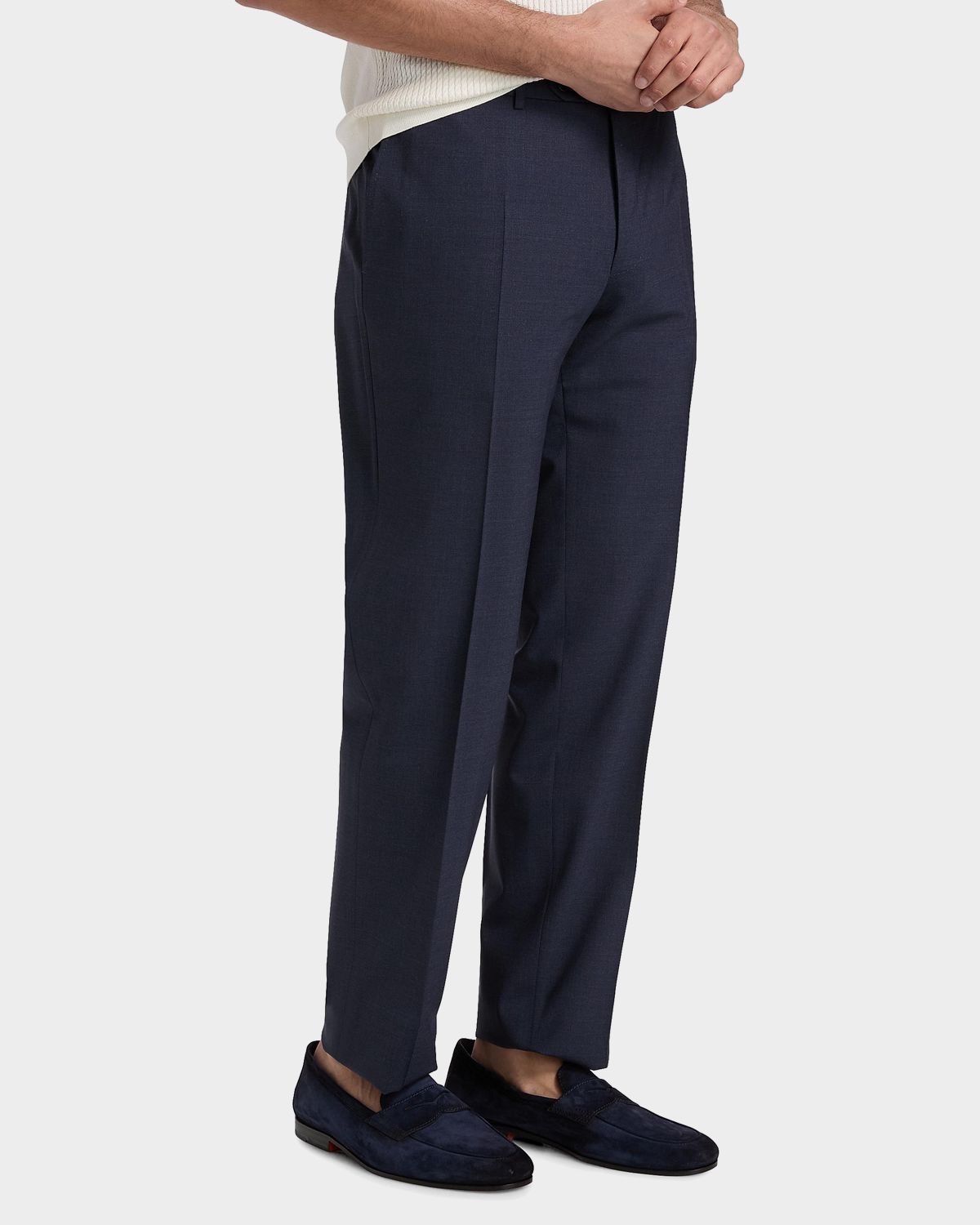 Canali Men 's Wool Stretch Straight-Leg Trousers | Thumbnail 7 Canali Men 's Wool Stretch Straight-Leg Trousers | Thumbnail 7