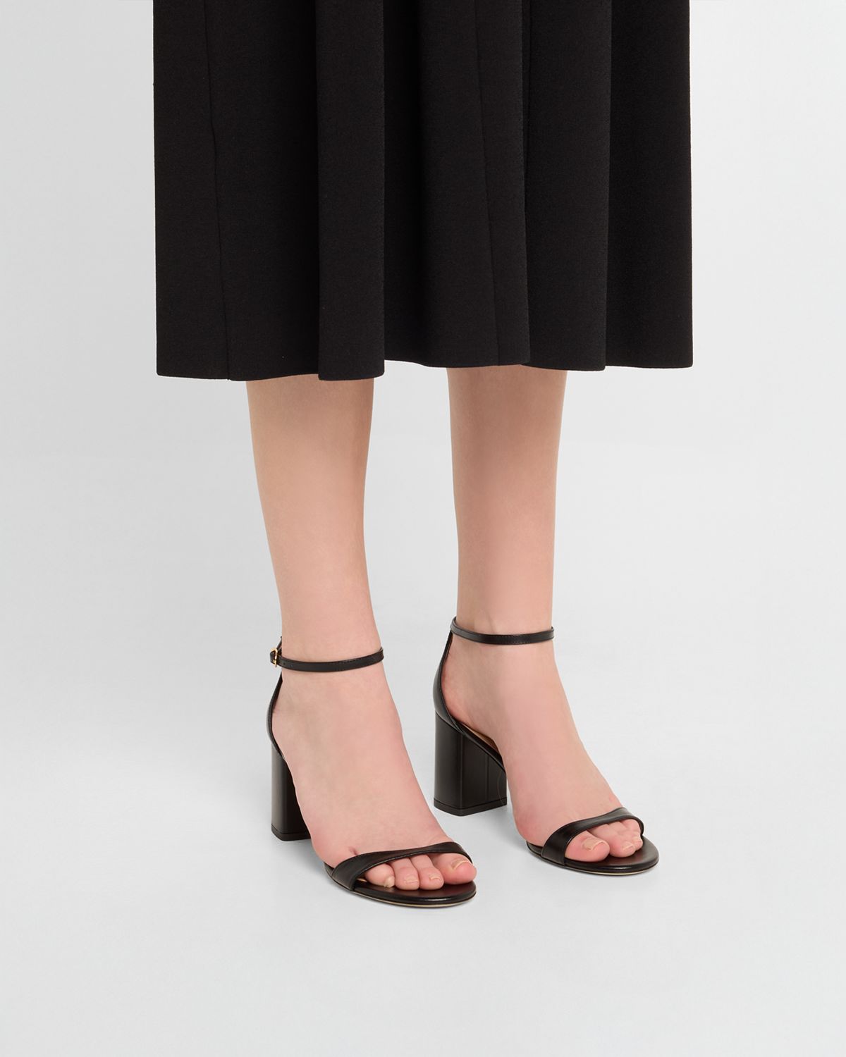 Stuart Weitzman 75mm Nudist Leather Ankle-Strap Sandals | Thumbnail 6