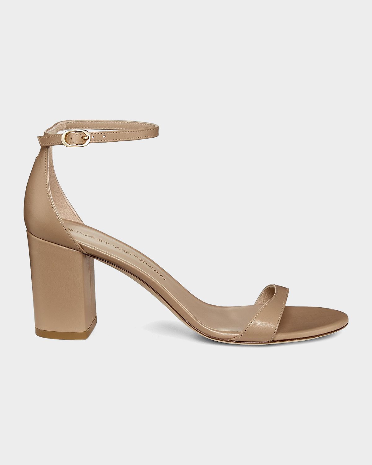 Stuart Weitzman 75mm Nudist Leather Ankle-Strap Sandals | Thumbnail 6
