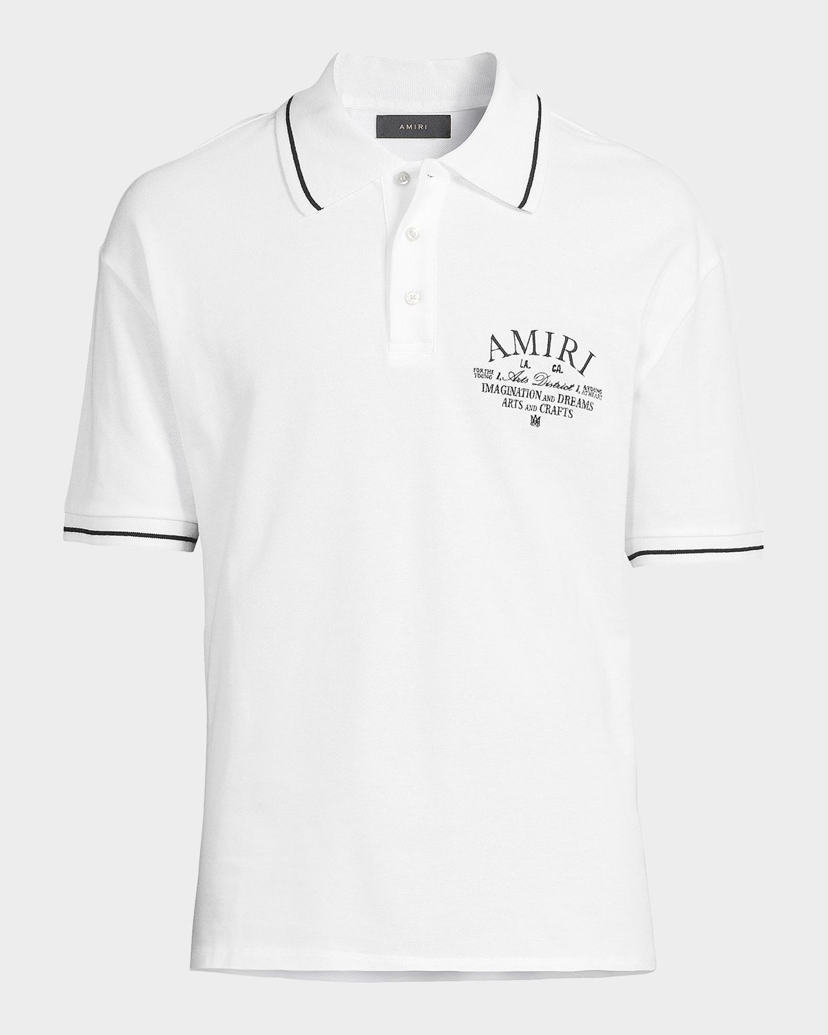 Amiri Arts District Cotton Polo Shirt