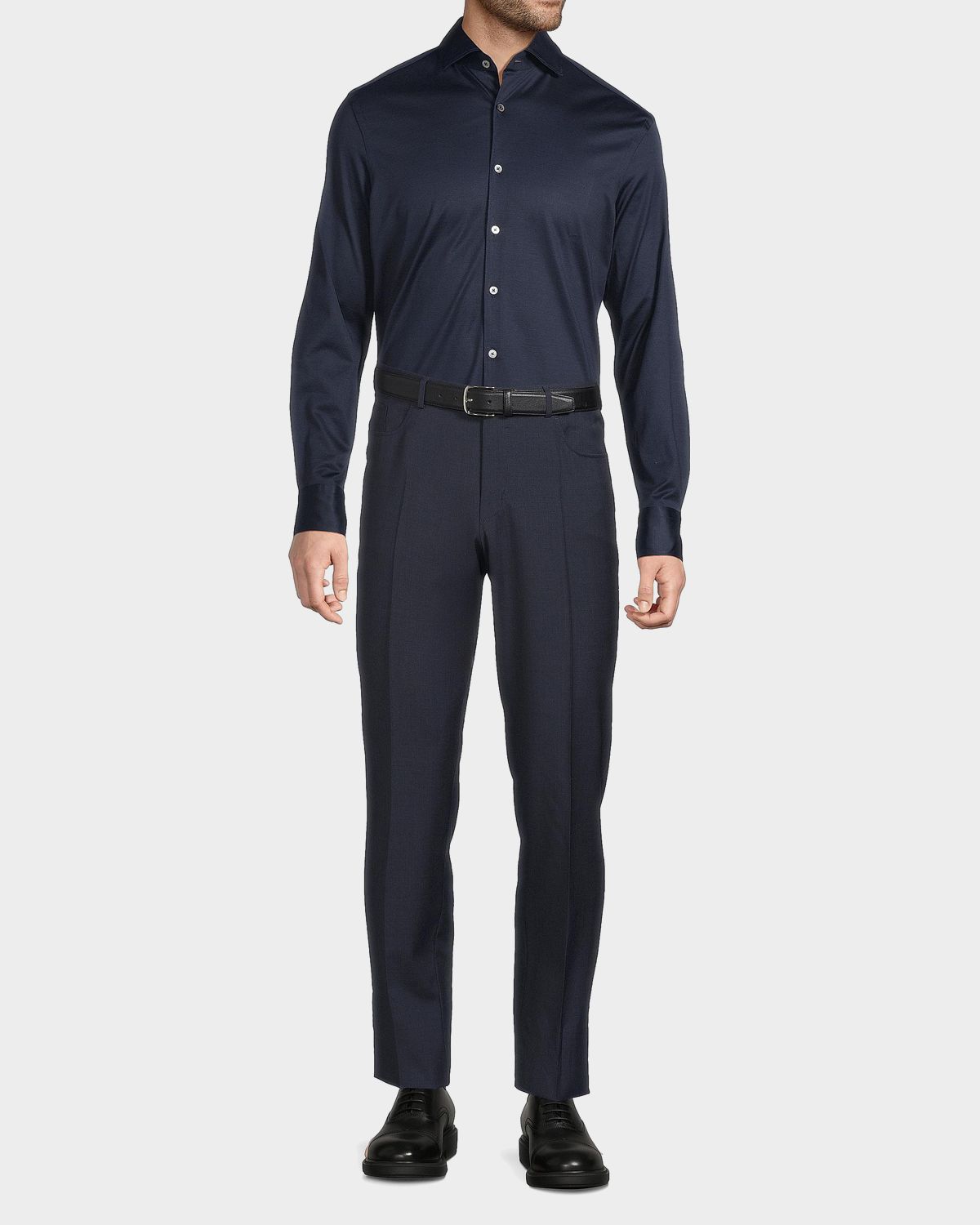 Canali Men 's Cotton Jersey Sport Shirt | Thumbnail 2 Canali Men 's Cotton Jersey Sport Shirt | Thumbnail 2