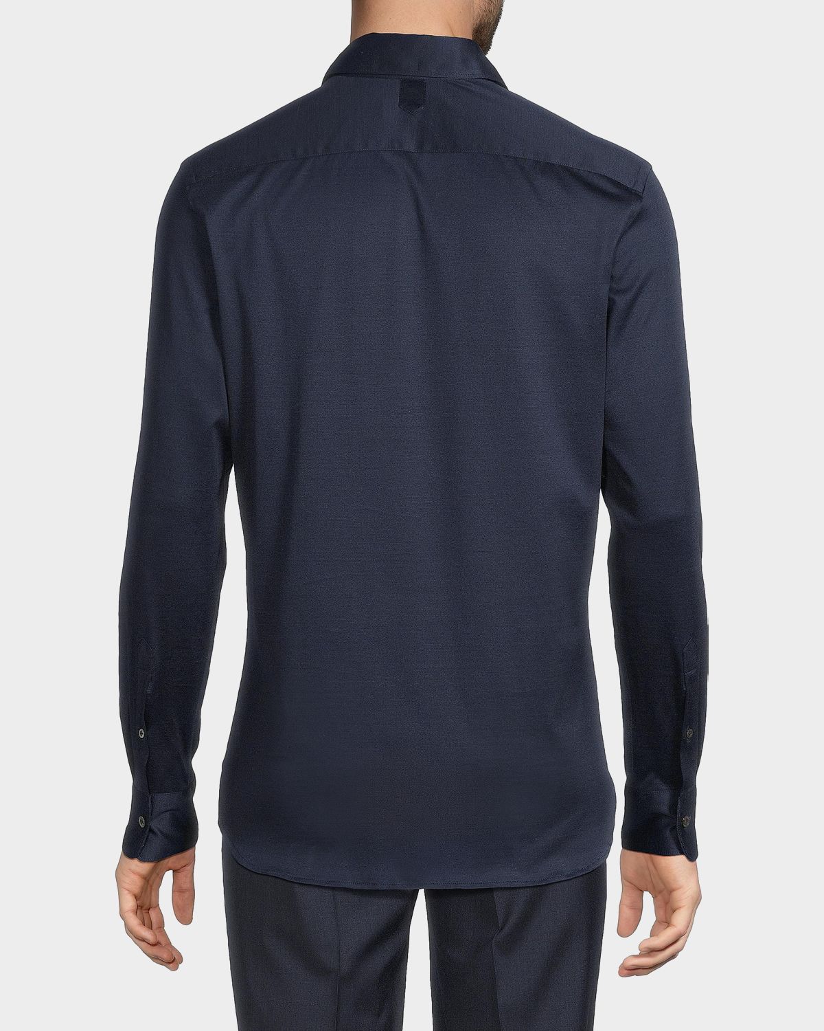 Canali Men 's Cotton Jersey Sport Shirt | Thumbnail 3 Canali Men 's Cotton Jersey Sport Shirt | Thumbnail 3