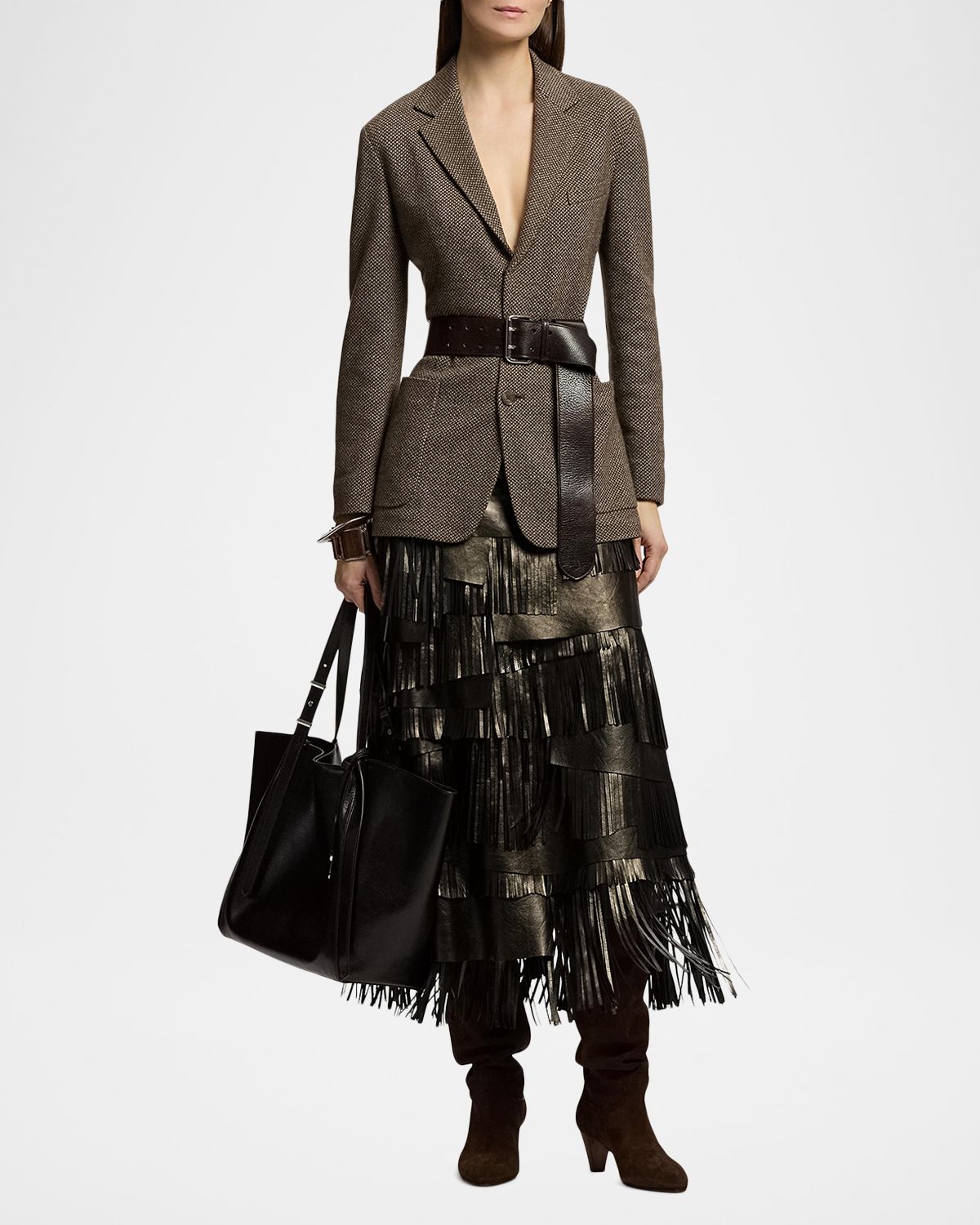 Ralph Lauren Collection Hailey Broken-Twill Jersey Jacket | Thumbnail 7