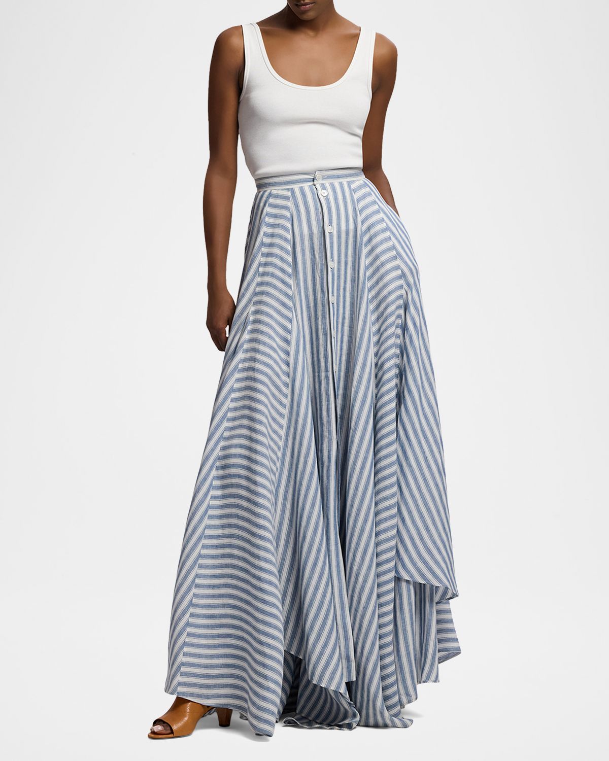 Ralph Lauren Collection Alternating Lines Umbrella Linen Skirt | Thumbnail 7 Ralph Lauren Collection Alternating Lines Umbrella Linen Skirt | Thumbnail 7