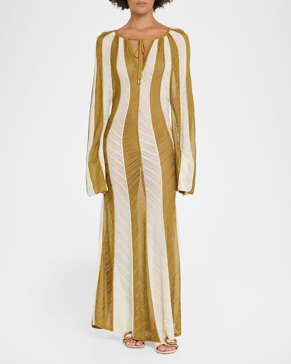 Zimmermann Mahon Splice Crochet Maxi Dress Coverup