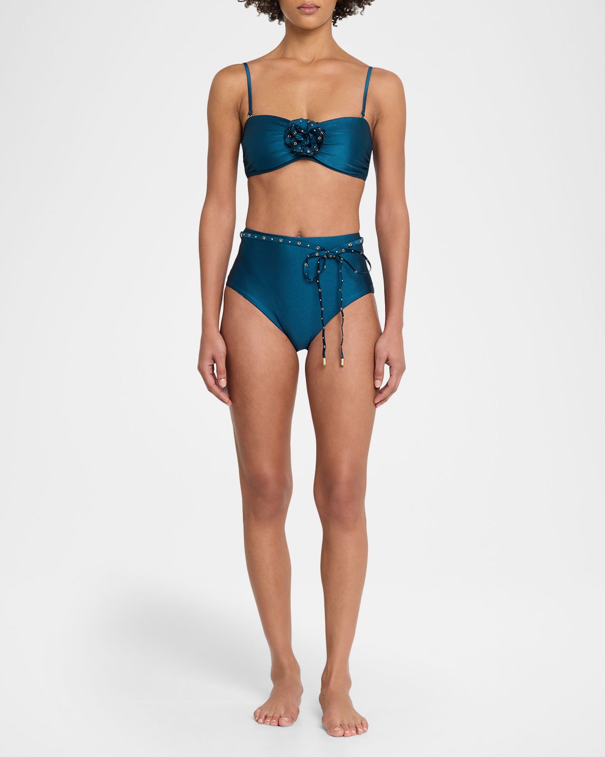 Zimmermann Indra Studded Flower Two-Piece Swimsuit