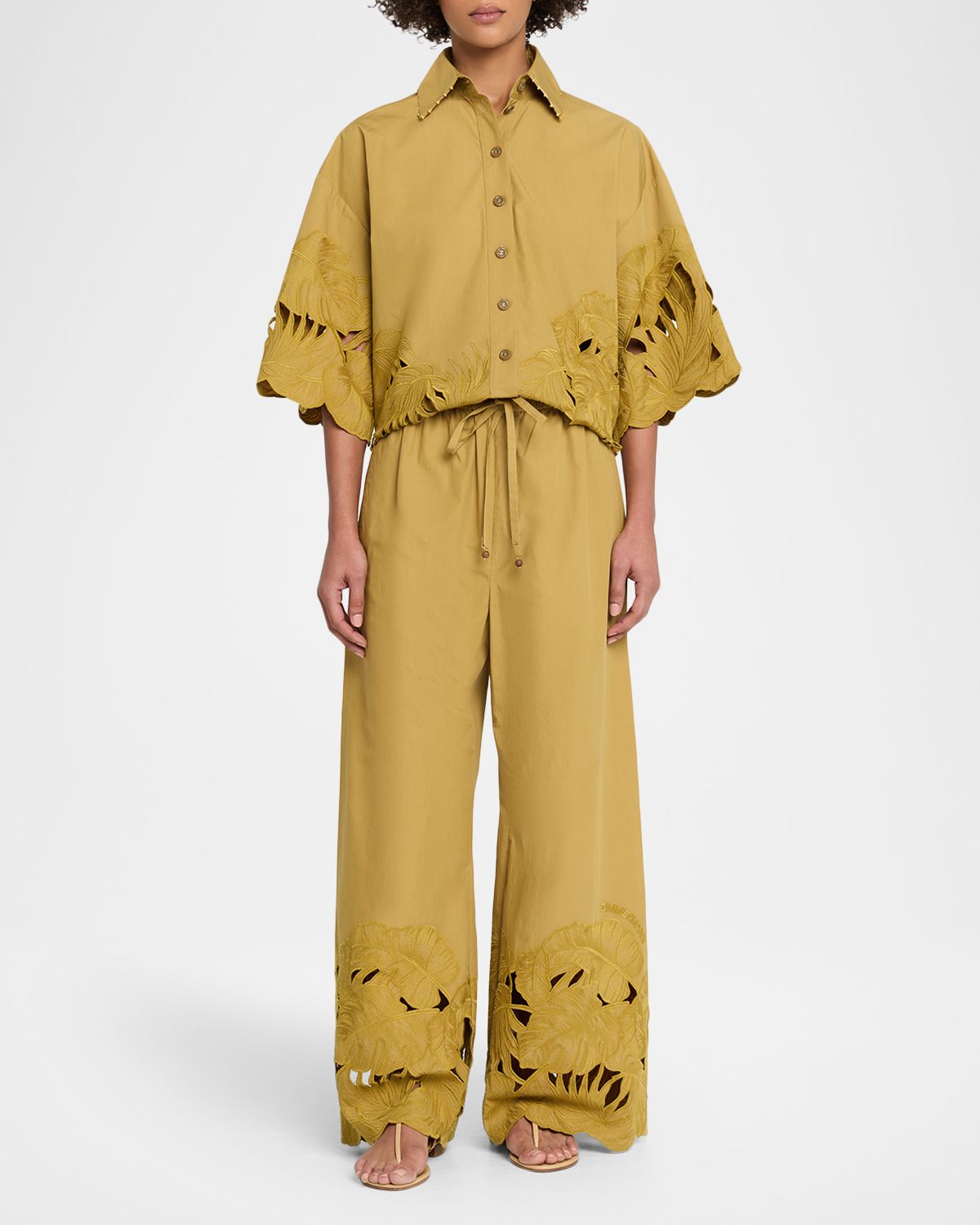 Zimmermann Mahon Embroidered Cotton Pants | Thumbnail 5