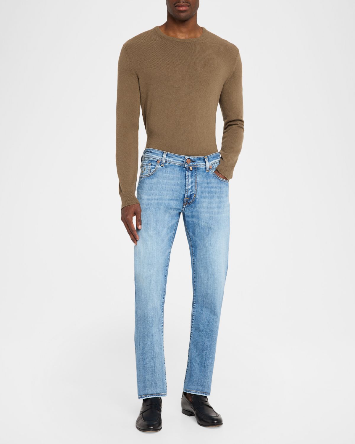 Jacob Cohen Men 's Slim Stretch Faded Light-Wash Denim Jeans | Thumbnail 2 Jacob Cohen Men 's Slim Stretch Faded Light-Wash Denim Jeans | Thumbnail 2