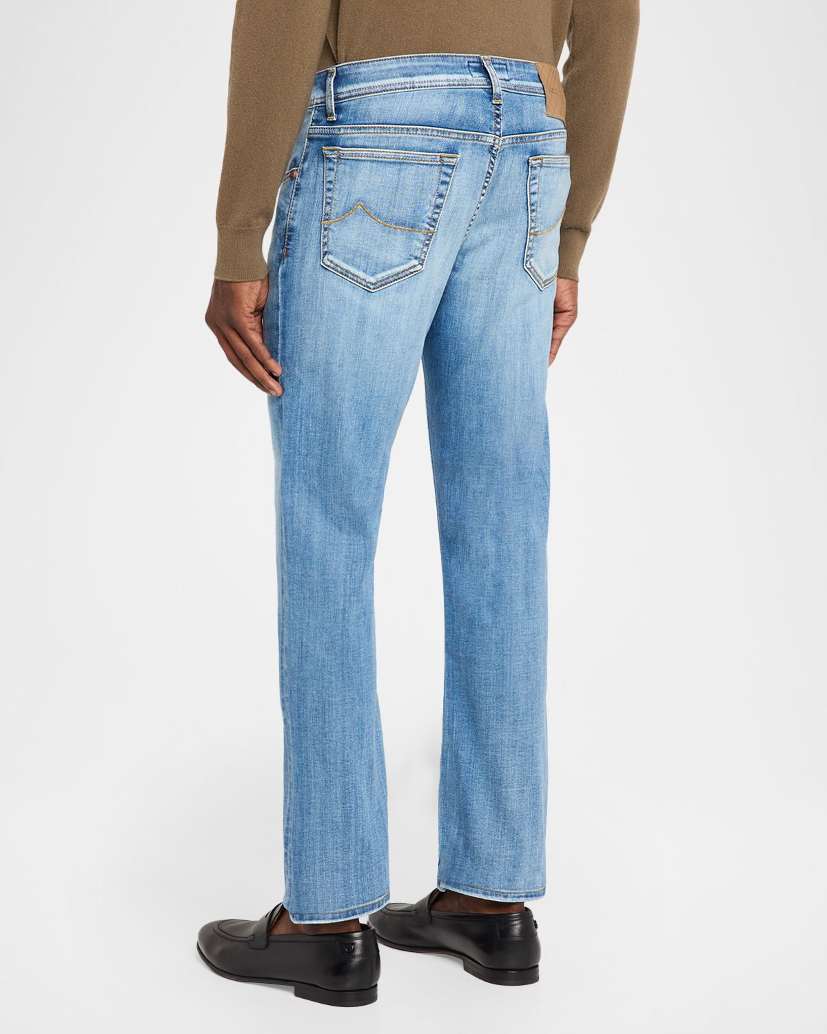 Jacob Cohen Men 's Slim Stretch Faded Light-Wash Denim Jeans | Thumbnail 3 Jacob Cohen Men 's Slim Stretch Faded Light-Wash Denim Jeans | Thumbnail 3