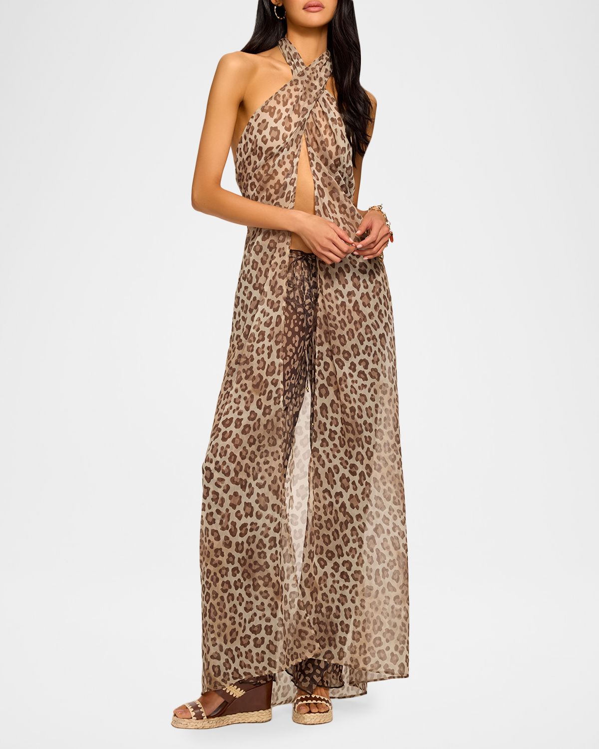 Ramy Brook Aari Leopard Convertible Coverup Maxi Dress | Thumbnail 5 Ramy Brook Aari Leopard Convertible Coverup Maxi Dress | Thumbnail 5