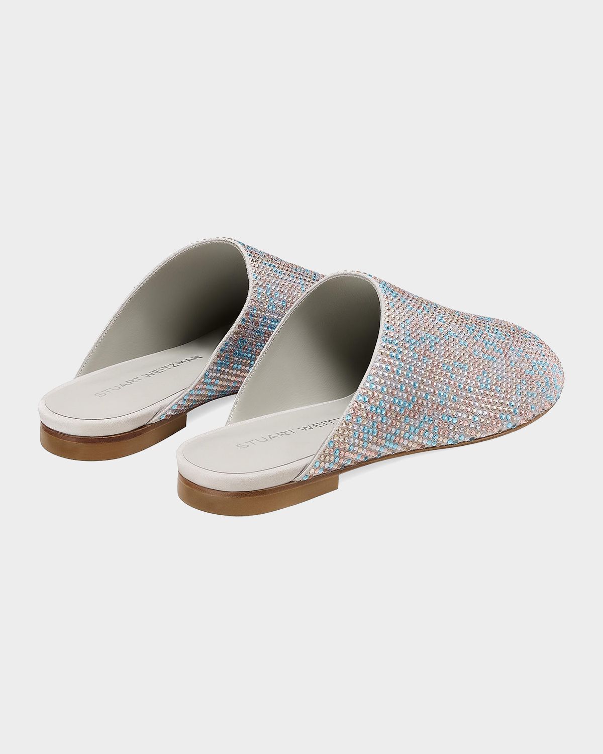 Stuart Weitzman Talia Shine Suede Mules