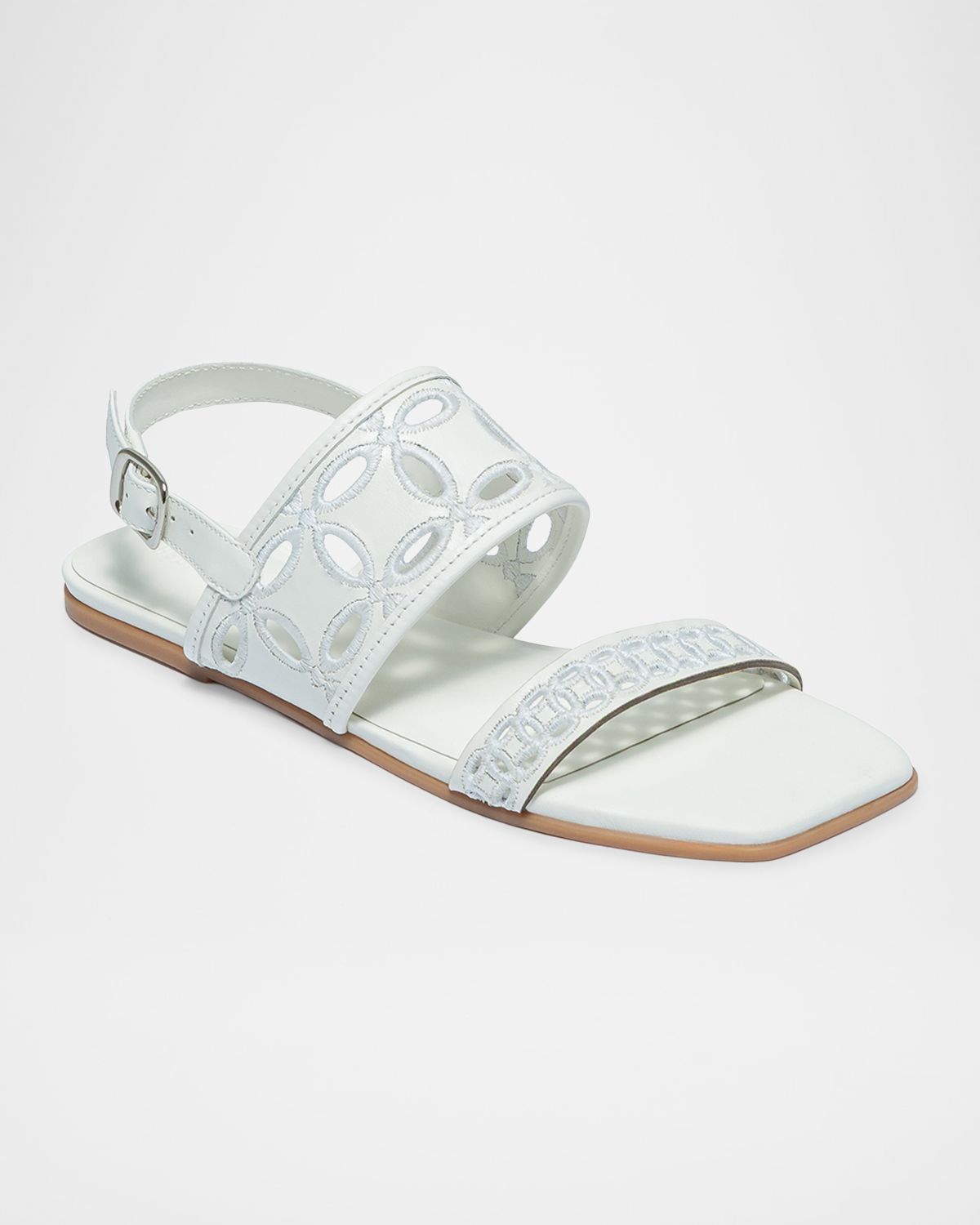 Bernardo Orla Cutout Leather Slingback Sandals