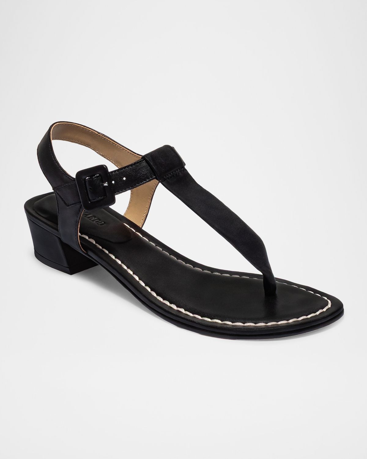 Bernardo Goyara Leather T-Strap Sandals