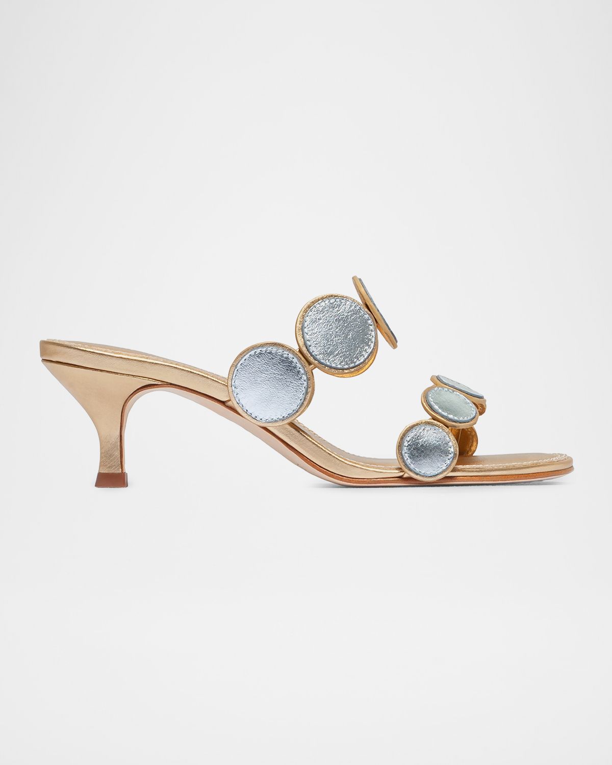 Bernardo 55mm Prya Leather Kitten-Heel Sandals