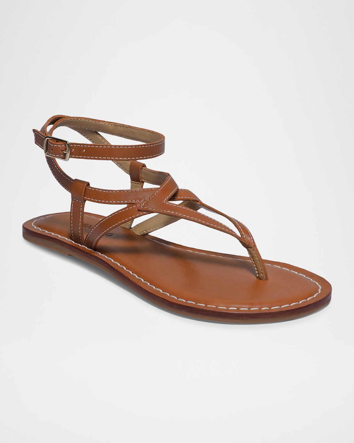 Bernardo Mallorie Leather Geometric Thong Sandals