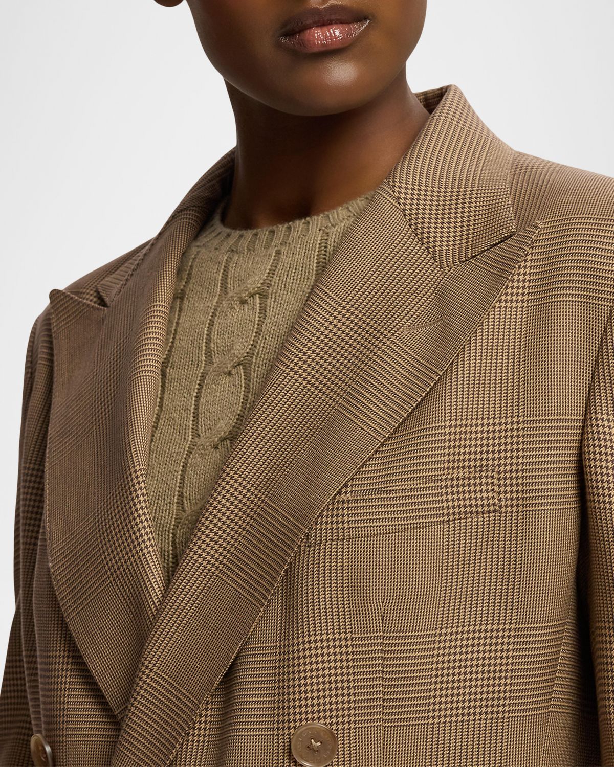 Ralph Lauren Collection Glen Plaid Silk Double-Breasted Blazer | Thumbnail 5 Ralph Lauren Collection Glen Plaid Silk Double-Breasted Blazer | Thumbnail 5