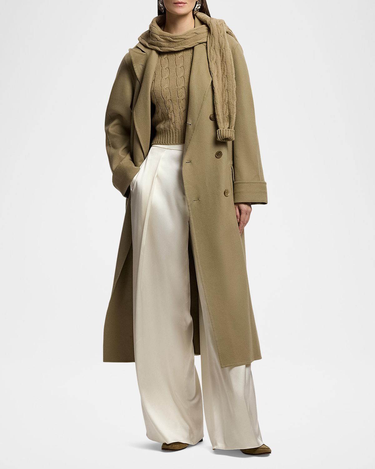 Ralph Lauren Collection Luxury Satin Wide-Leg Trousers | Thumbnail 6