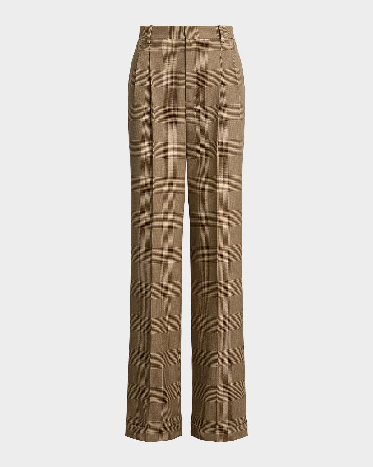 Ralph Lauren Collection Glen Plaid Silk Trousers