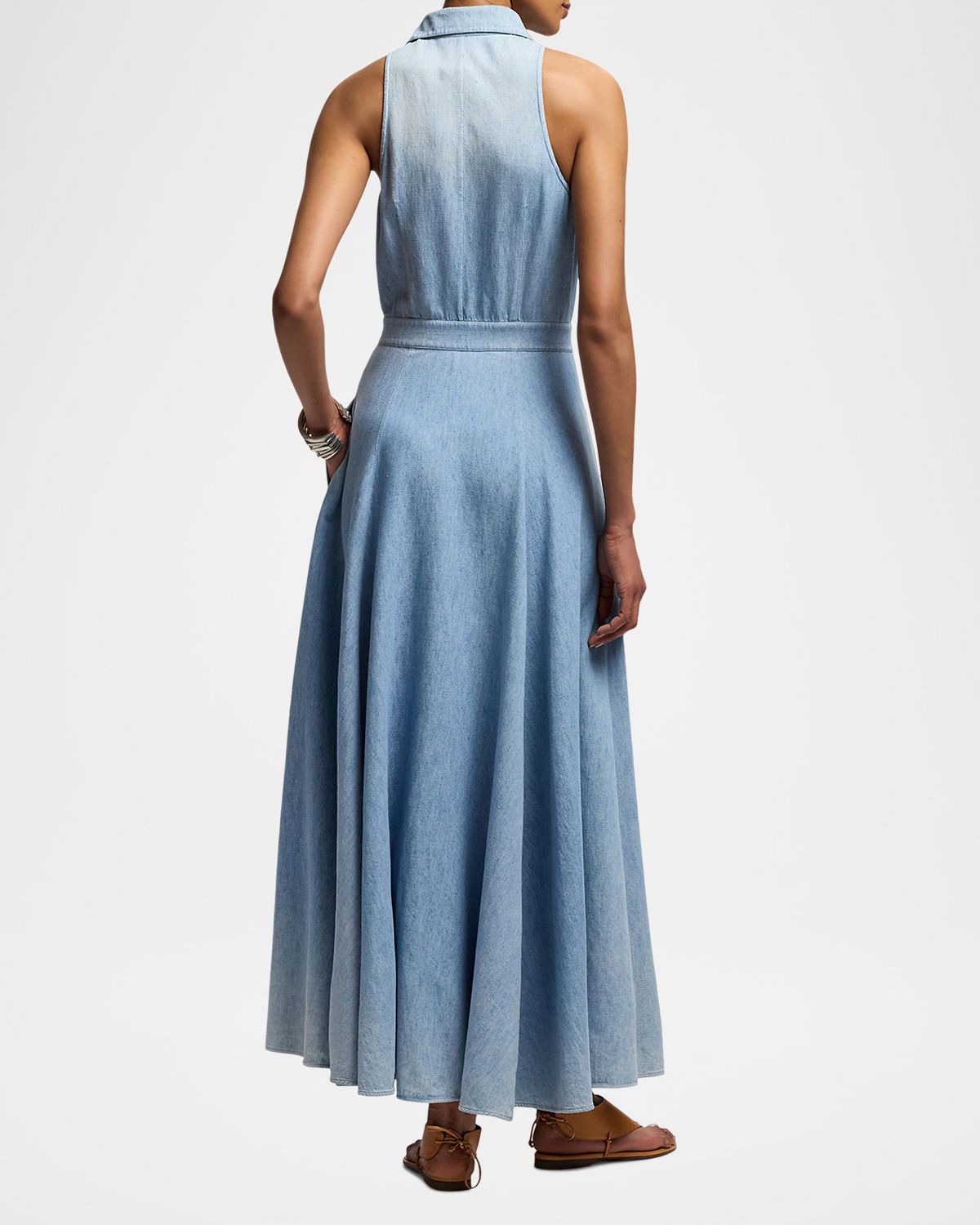 Ralph Lauren Collection Peyten Cotton Denim Day Dress | Thumbnail 3