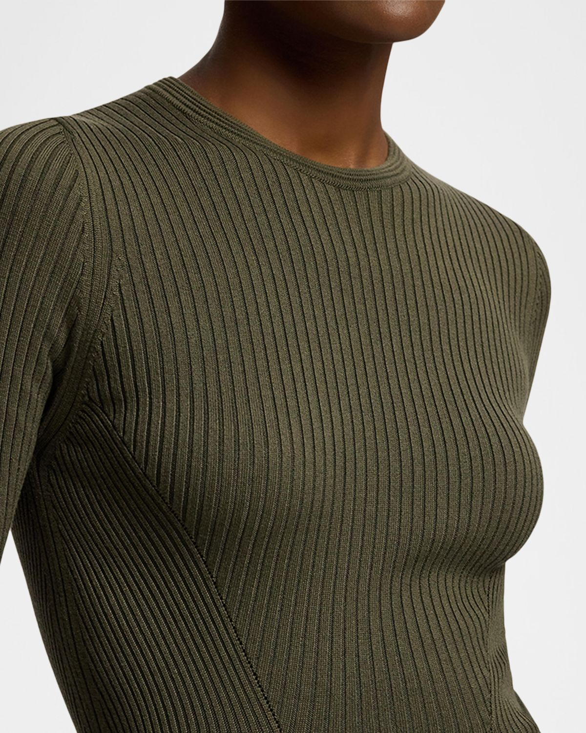Ralph Lauren Collection Ribbed Silk-Cotton Midi Dress | Thumbnail 5 Ralph Lauren Collection Ribbed Silk-Cotton Midi Dress | Thumbnail 5