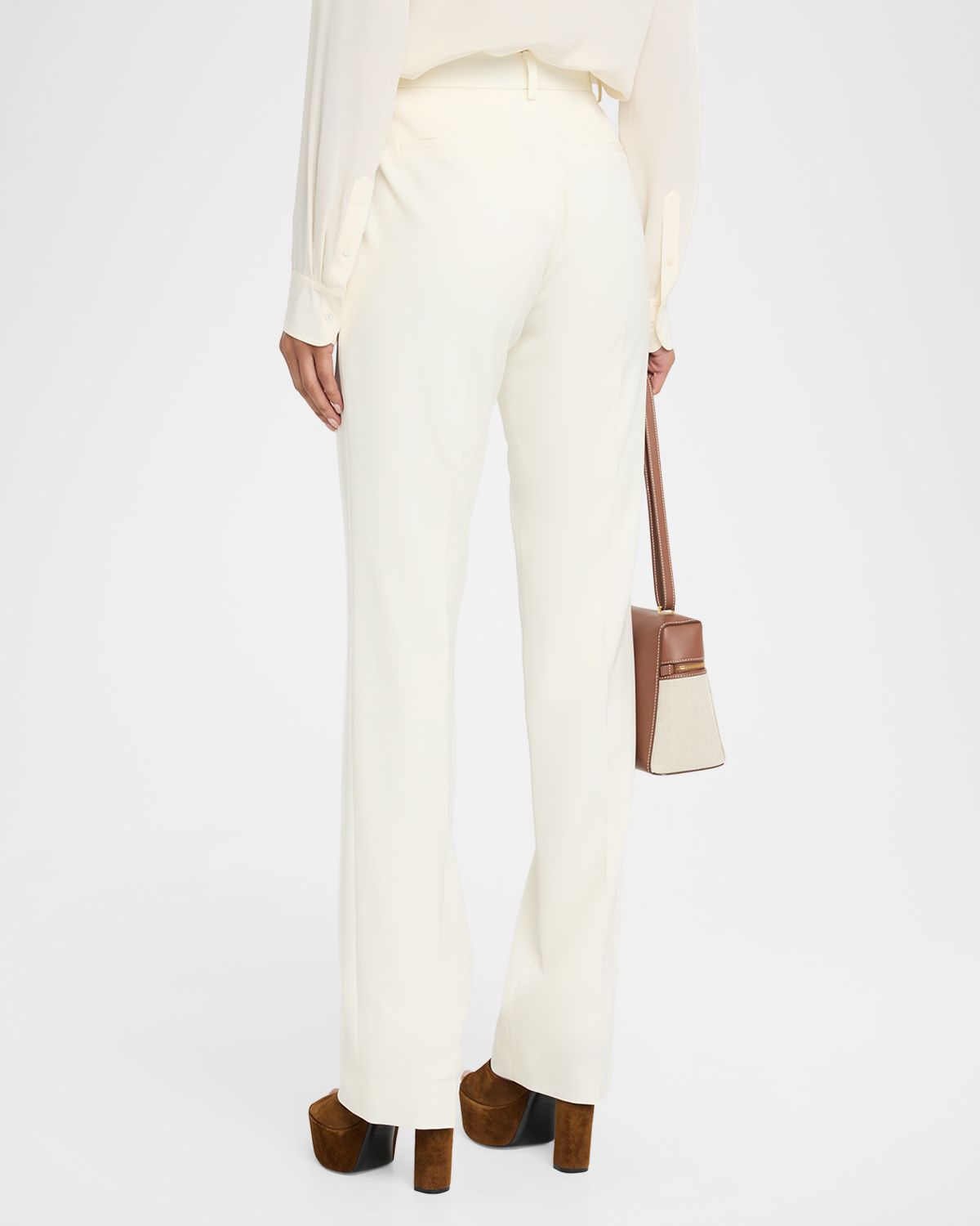 Ralph Lauren Collection Wrigley Grain de Poudre Bootcut-Leg Pants | Thumbnail 3