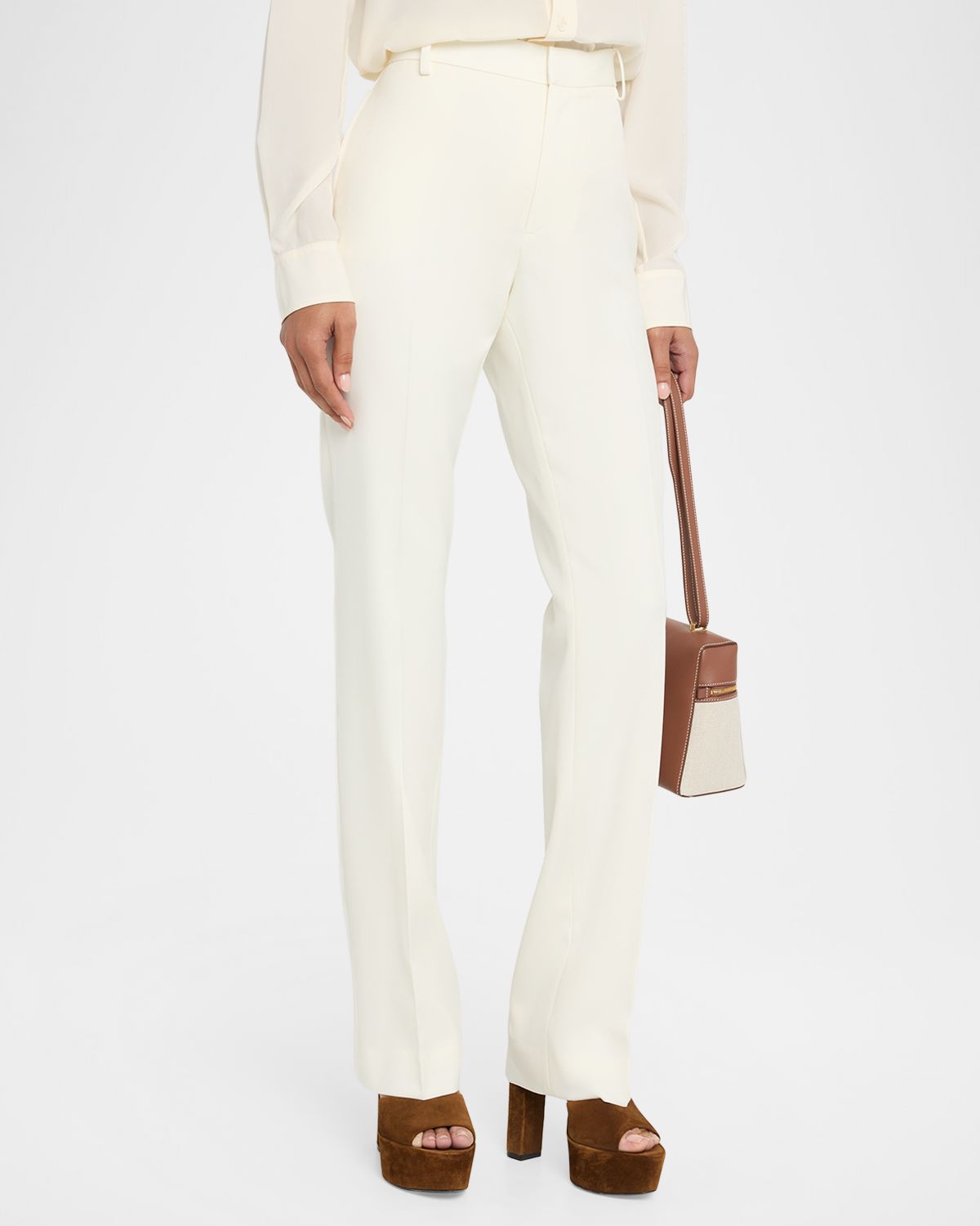 Ralph Lauren Collection Wrigley Grain de Poudre Bootcut-Leg Pants | Thumbnail 4