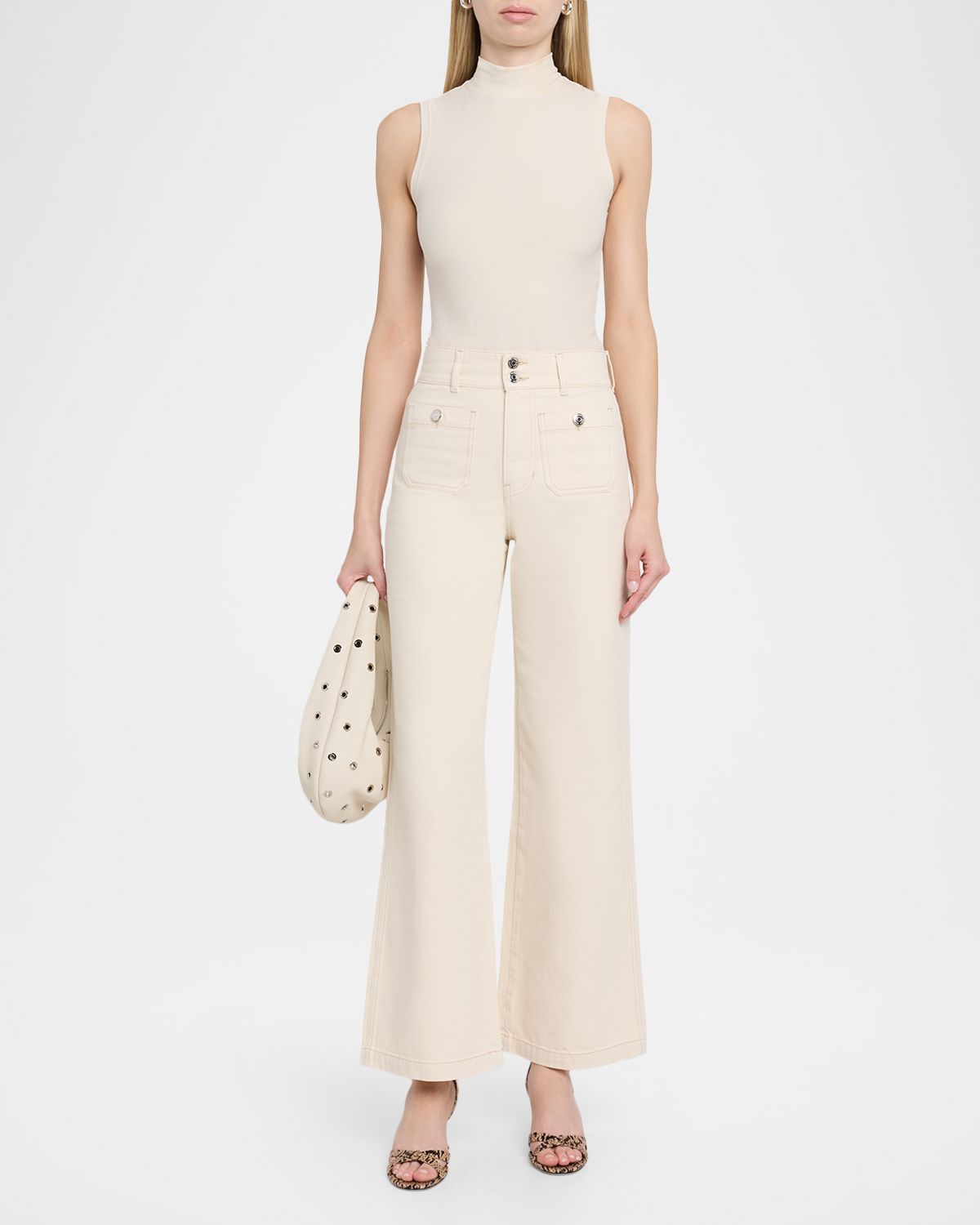 Veronica Beard Taylor High-Rise Wide-Leg Jeans | Thumbnail 2