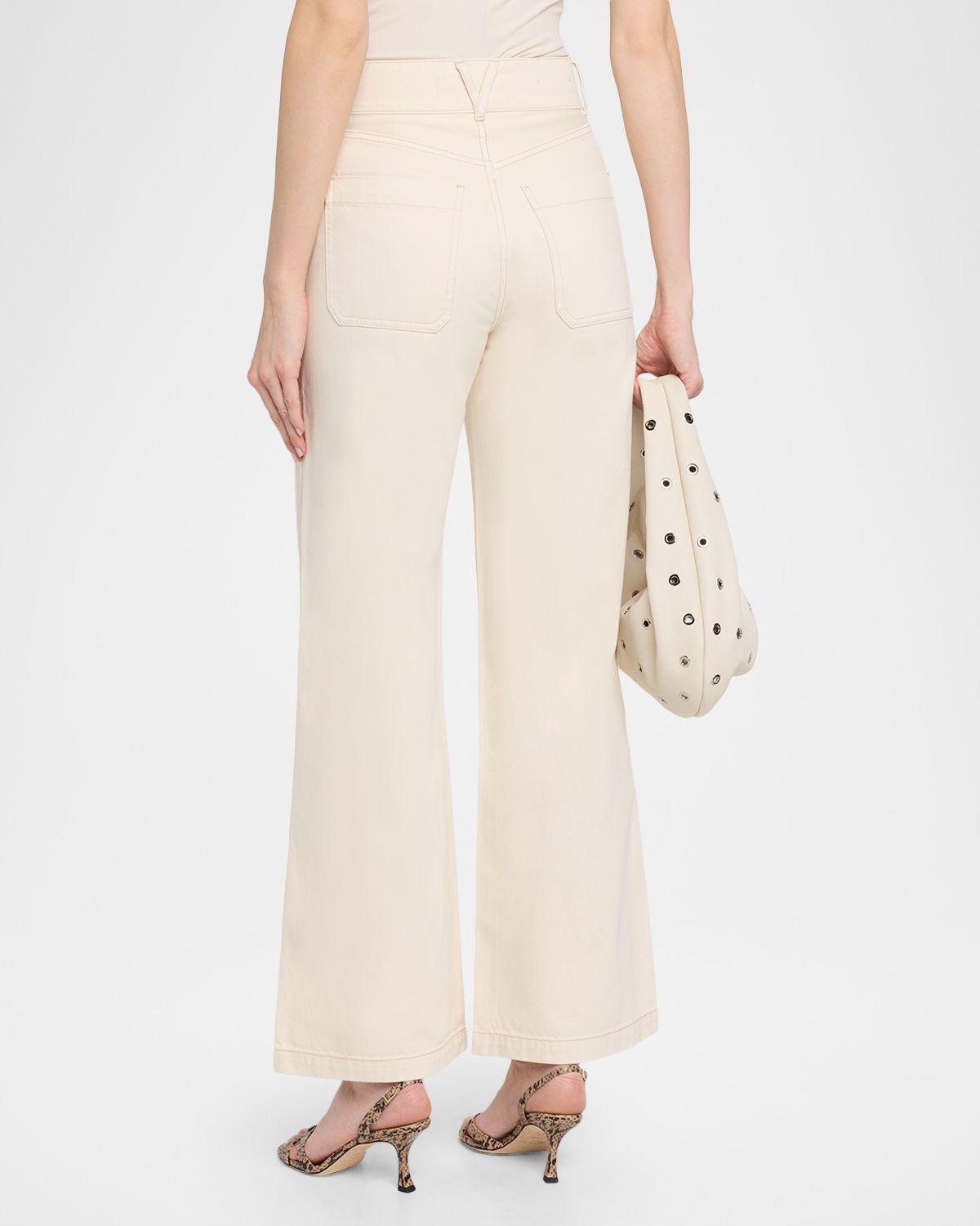 Veronica Beard Taylor High-Rise Wide-Leg Jeans | Thumbnail 3