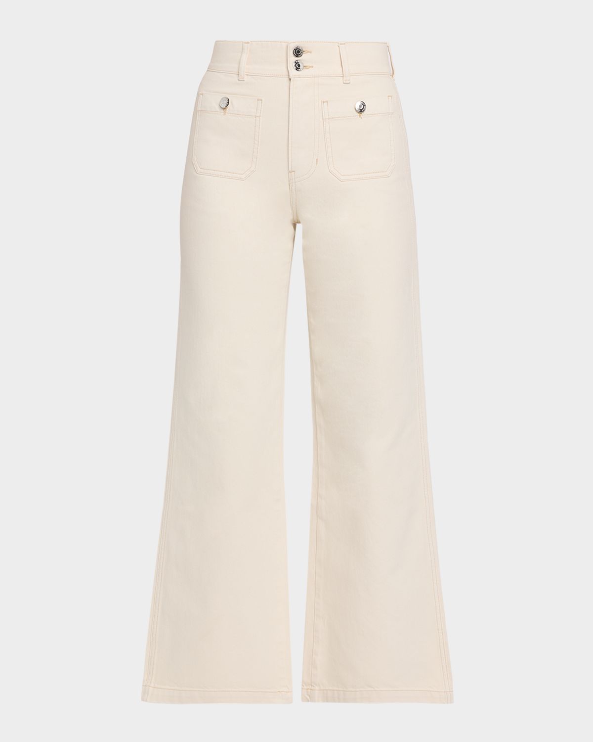 Veronica Beard Taylor High-Rise Wide-Leg Jeans - Women's Clothing