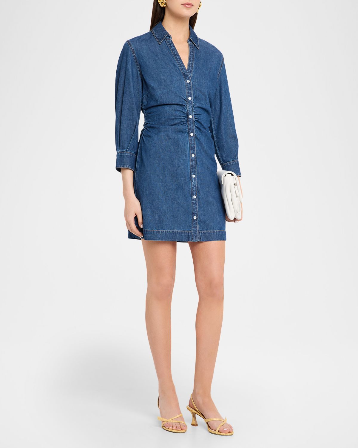 Veronica Beard Maura Denim Mini Dress | Thumbnail 4 Veronica Beard Maura Denim Mini Dress | Thumbnail 4