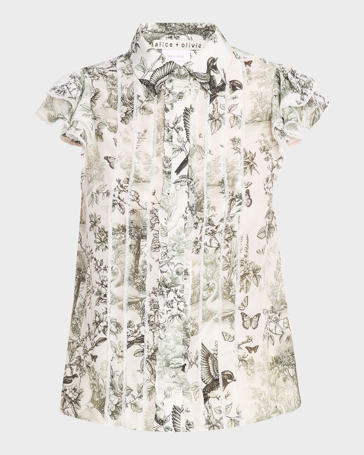 ALICE + OLIVIA Daybreak Minda Ruffle Blouse | Thumbnail 6