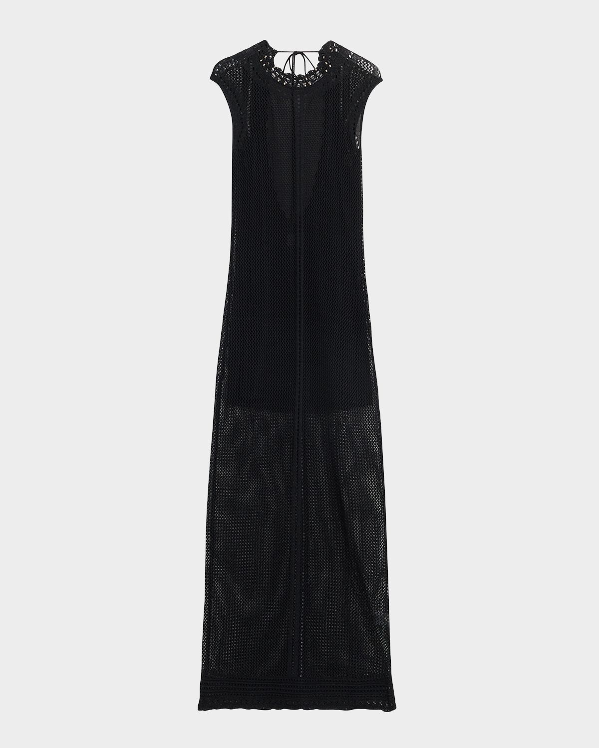 Isabel Marant Metaya Crochet Knit Backless Maxi Dress