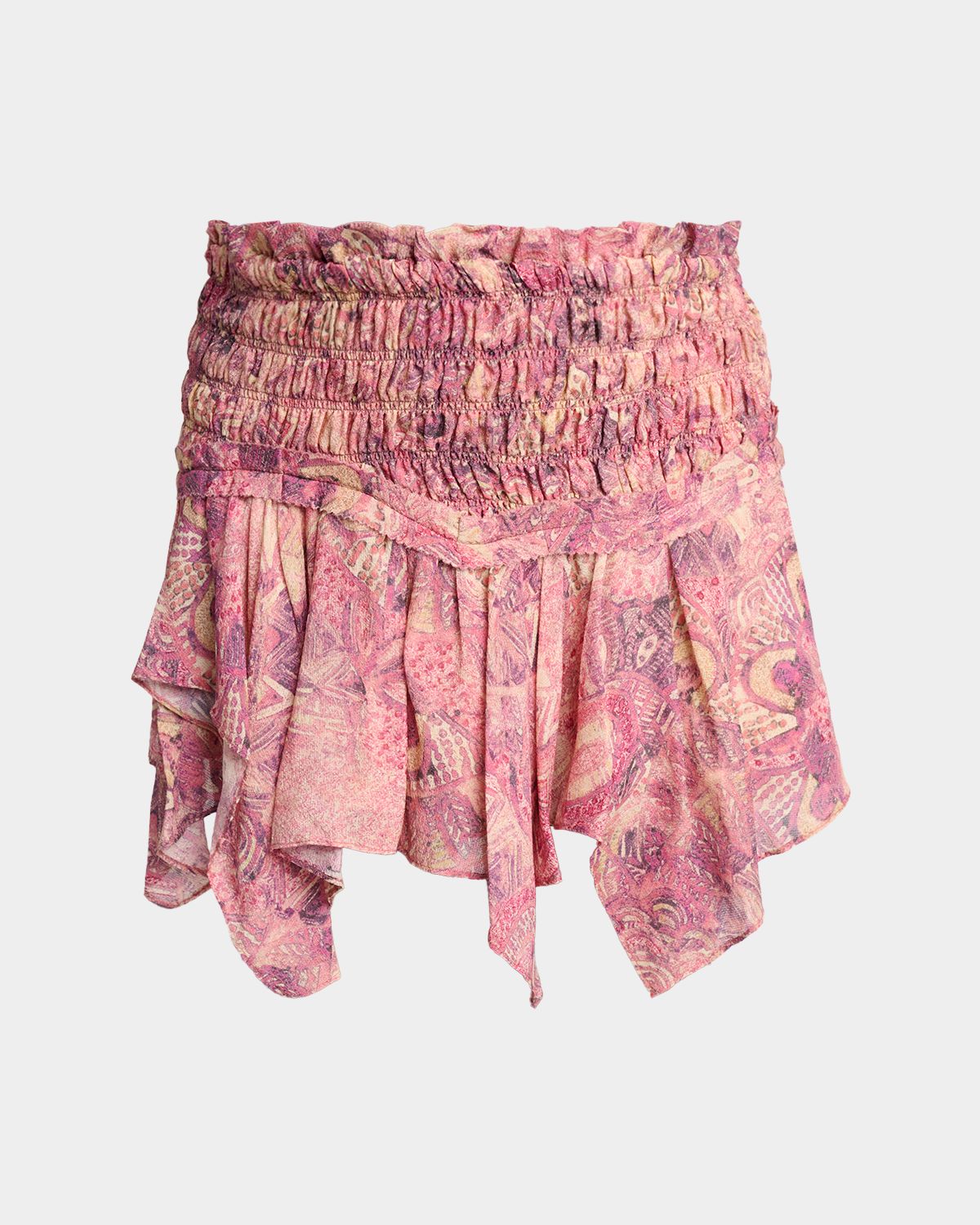 Isabel Marant Ceiva Smocked Silk Handkerchief Mini Skirt | Thumbnail 6 Isabel Marant Ceiva Smocked Silk Handkerchief Mini Skirt | Thumbnail 6