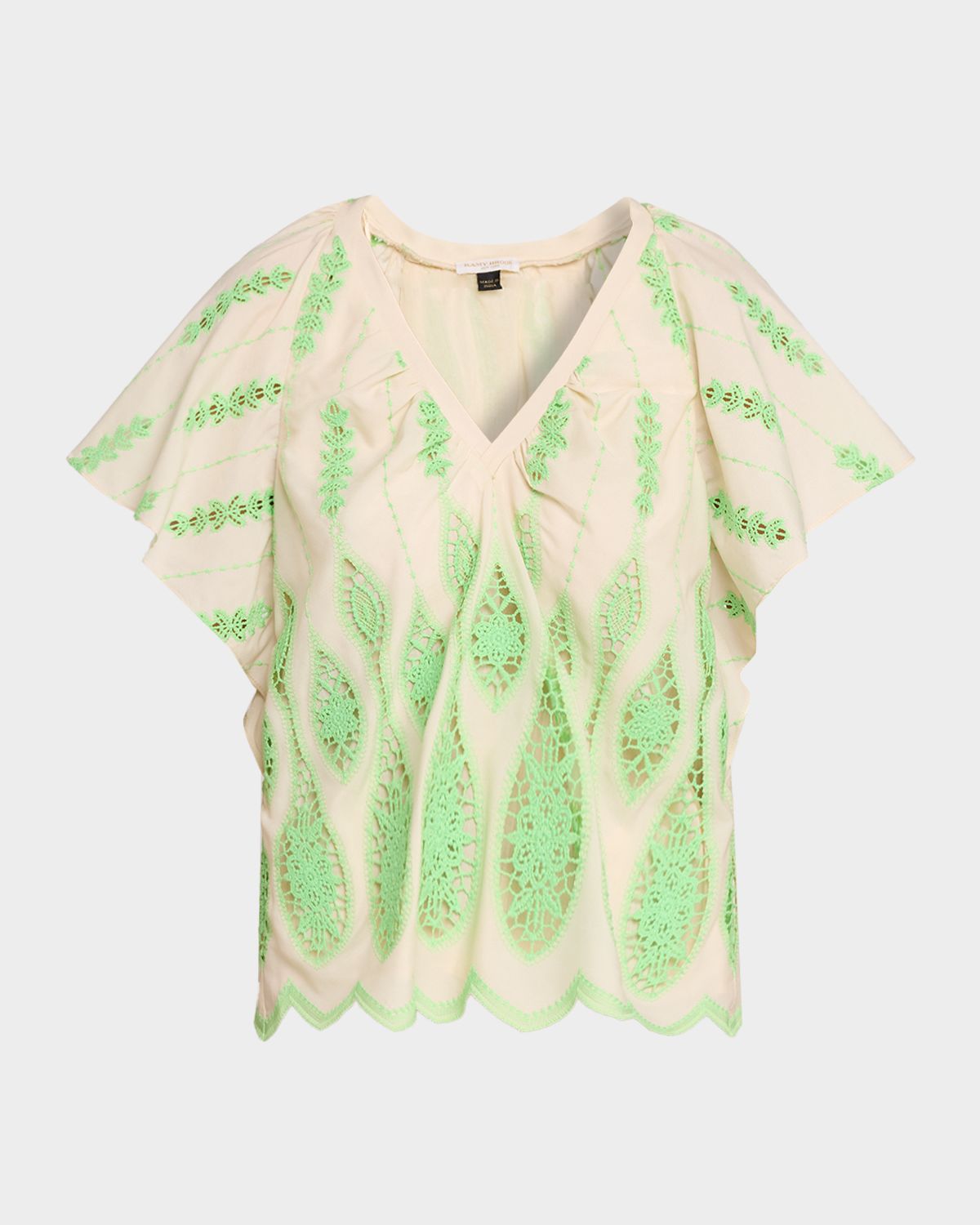 Ramy Brook Bettie Embroidered Short-Sleeve Top | Thumbnail 6