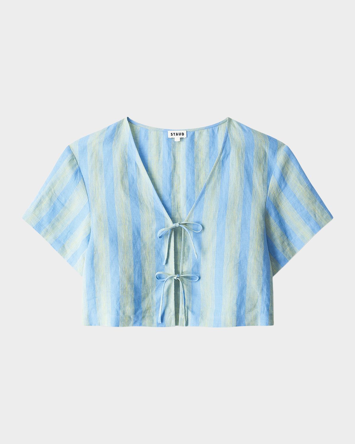 STAUD Ava Striped Linen Top | Thumbnail 5