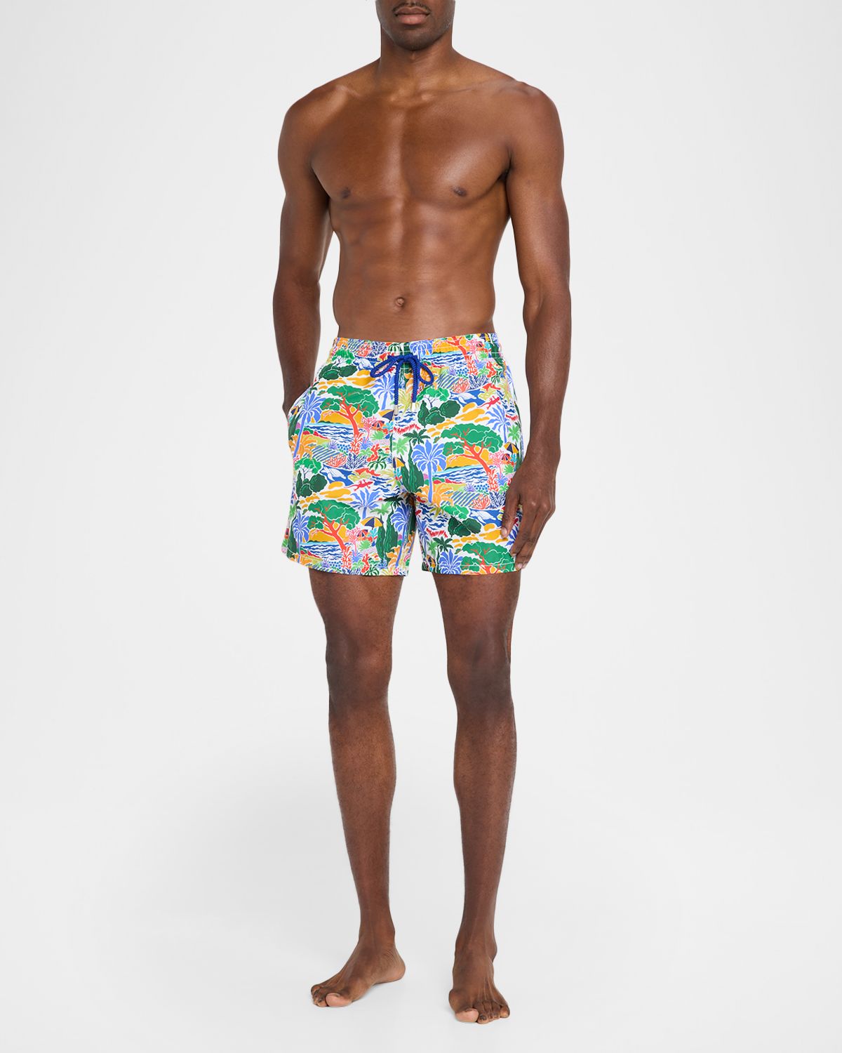 Vilebrequin Men 's Seaside Life Nylon Swim Trunks