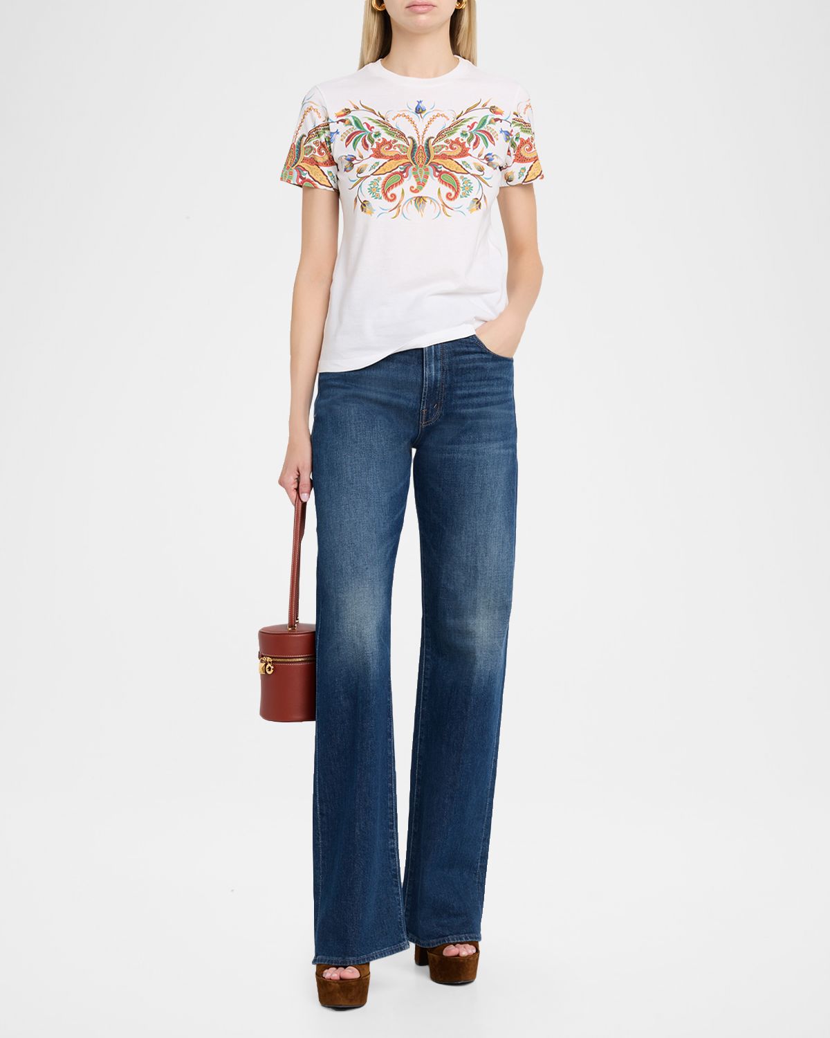 Etro Paisley-Print Cotton Short-Sleeve T-Shirt