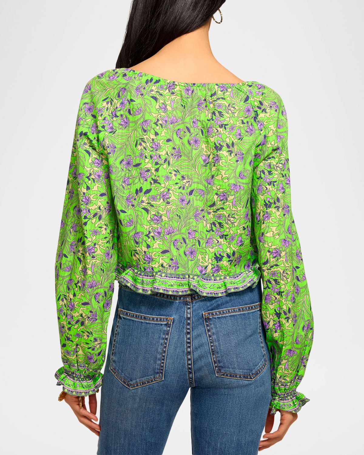 Ramy Brook Farah Floral Cotton Blouse