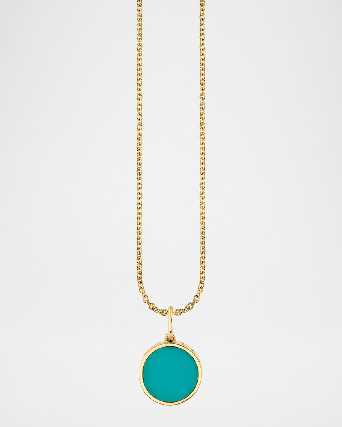 Sydney Evan Happy Face Stone Inlay Icon Charm Necklace